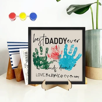 DIY Handsprint Roku darbs Akvarelis Doodles par Tēva Diena Dāvanas Vecākiem-Bērnu Aktivitātes Mājās, Apdares un Piederumi