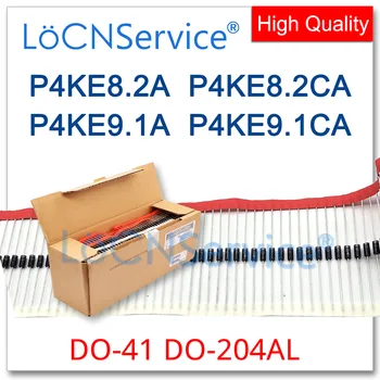 LoCNService DO-41 P4KE8.2 P4KE8.2.A P4KE8.2CA P4KE9.1 P4KE9.1.A P4KE9.1CA 500PCS 3000PCS UNI BI DIP Augstas kvalitātes DO41 P4KE TELEVIZORI