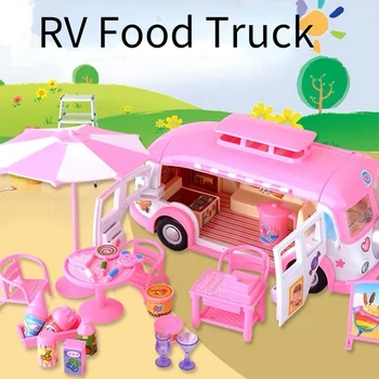 Bērnu Multfilmas Leļļu Māja Villa Spēlēt Māja Rotaļlietas saldējums Piknika Automašīnu, Lidmašīnu Interaktīvās Rotaļlietas Bērniem Dāvanu