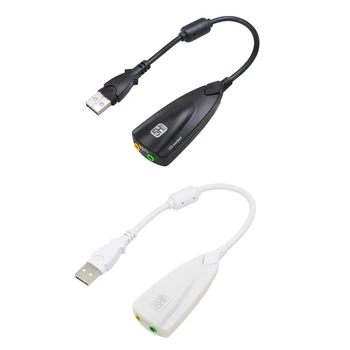 5HV2 USB Ārējo Skaņas Karti, izmantojot 3,5 mm USB Adapteris Austiņu 7.1 Skaņas Karte Y3ND