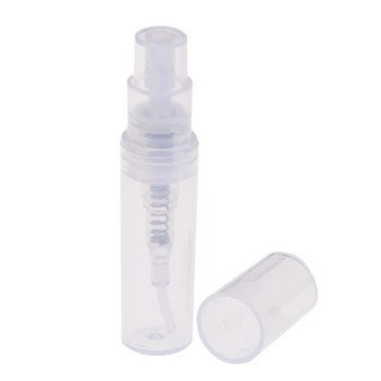 Mini Pārredzamu 2 ML Aerosols Plastmasas Pudeli Spray Smaržas Tukšā Parauga Pudele Piemērota Ceļojuma Pusi 360Pcs