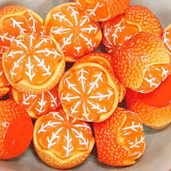 10Pcs Sveķi, Apelsīnu Augļu Simulēt Miniatūras Pārtikas Flatback Cabochons Rotaslietas DIY Amatniecības Tālrunis Apdare Piederumi