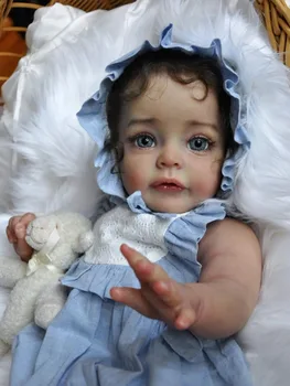23 Collu 60CM Pilna Silikona Vinila Lelles Reāli Lelle Meitene 3D Krāsotas Baby Lelle Ar Sakņojas Matus Par Bērnu Dāvanu Muñecas Atdzimis
