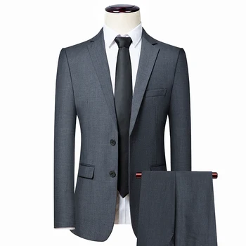( Žakete + Bikses ) Vīriešu Uzvalku divdaļīga Biznesa Ikdienas Tērps naudas Sodu Vīriešu Sociālās Vīriešu Apģērbu, Kāzu Vīriešu Kleita, Jaka, Bikses