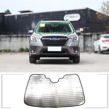 Par 2022. Subaru Forester alumīnija foliju, sudraba automašīnas priekšējā stikla anti-ultravioleto saulessargs automašīnas salona aizsardzības aksesuāri