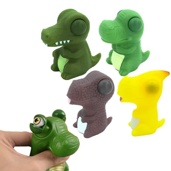 4 Gab. Dzīvnieku Izspiest Rotaļlietas Smieklīgi Dinozauru Pop Out Acis Squishy Stress Atvieglojums, Rotaļlietas Dino Jaunums Popping-Out Acu Izspiest Rotaļlietas