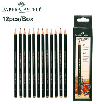 12pcs Faber Castell 9000 Ieskicējot Zīmuļi Zīmēšanas grafīts, Grafīta Zīmulis, H, 2H 3H 4H 5H F B 2.B 3.B 4.B 5.B 6.B 8.B Skolas Potloden