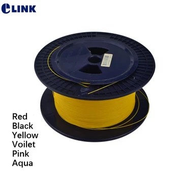 2500mtr 0.9 mm tighted optisko šķiedru kabeļu G652D Singlemode krāsas vads sarkans melns dzeltens voilet Rozā Ūdens vads 2.5 km/roll ELINK
