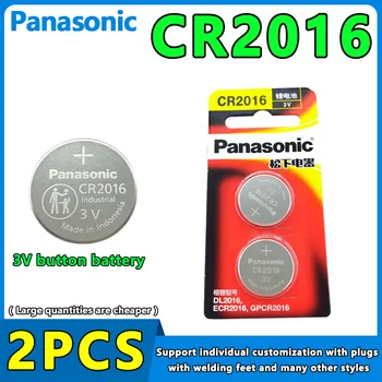 2gab Oriģinālā Panasonic 3 V Poga Baterijas CR2016 LM2016 DL2016 Monēta Šūnu Litija Akumulatoru Skatīties Elektroniskās Rotaļlietas, Kalkulatori