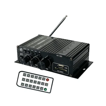 Mazumtirdzniecības AK380 Hifi Audio Mājas Digitālie Pastiprinātāji Auto Audio Bass Jauda Bluetooth Pastiprinātājs FM USB SD Radio Subwoofer Skaļruņi