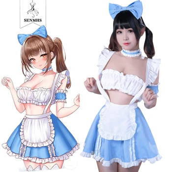 SENMHS Anime Meitene Kleita Salds Kārdinājums Tērpiem Kawaii Dobi No Sexy Apakšveļa, Kostīmi Kafijas Kūka Meitene Darbinieks Cosplay Vienotu