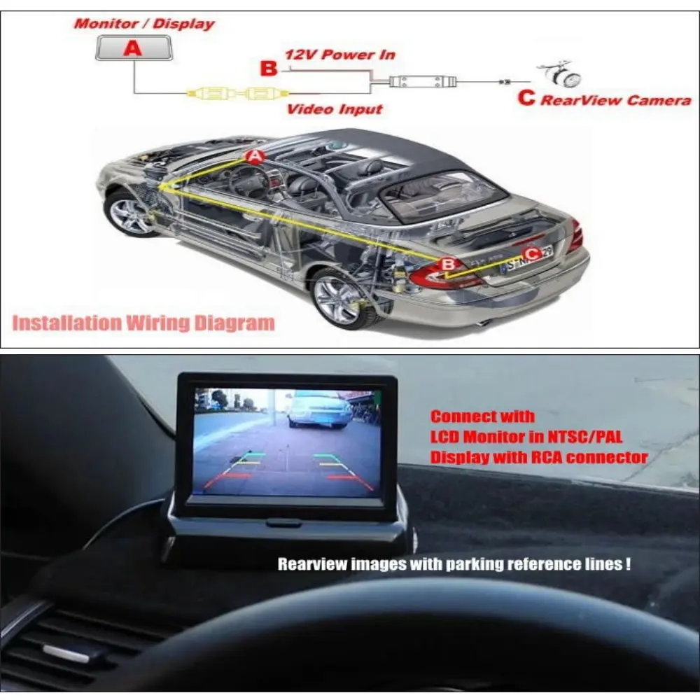 Audi A3 2014 2015 Automašīnas Atpakaļskata Kamera, Auto Stāvvietas Atpakaļ Piederumi HD NTSC CCD RAC Integrētās Dash Cam Komplekts