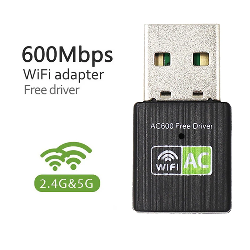 Bezmaksas Draiveri USB Wifi Adapteri 600Mbps Wi fi Adapteris, 5 ghz Antenu, USB Ethernet DATORA Wi-Fi Adapteri, Lan, Wifi Dongle AC Wifi Uztvērējs