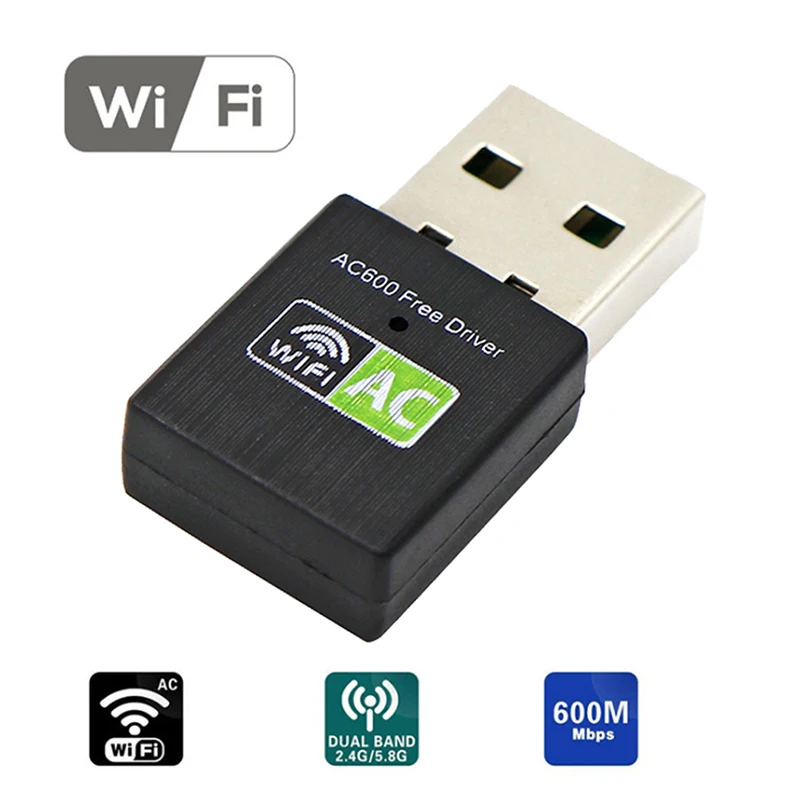 Bezmaksas Draiveri USB Wifi Adapteri 600Mbps Wi fi Adapteris, 5 ghz Antenu, USB Ethernet DATORA Wi-Fi Adapteri, Lan, Wifi Dongle AC Wifi Uztvērējs