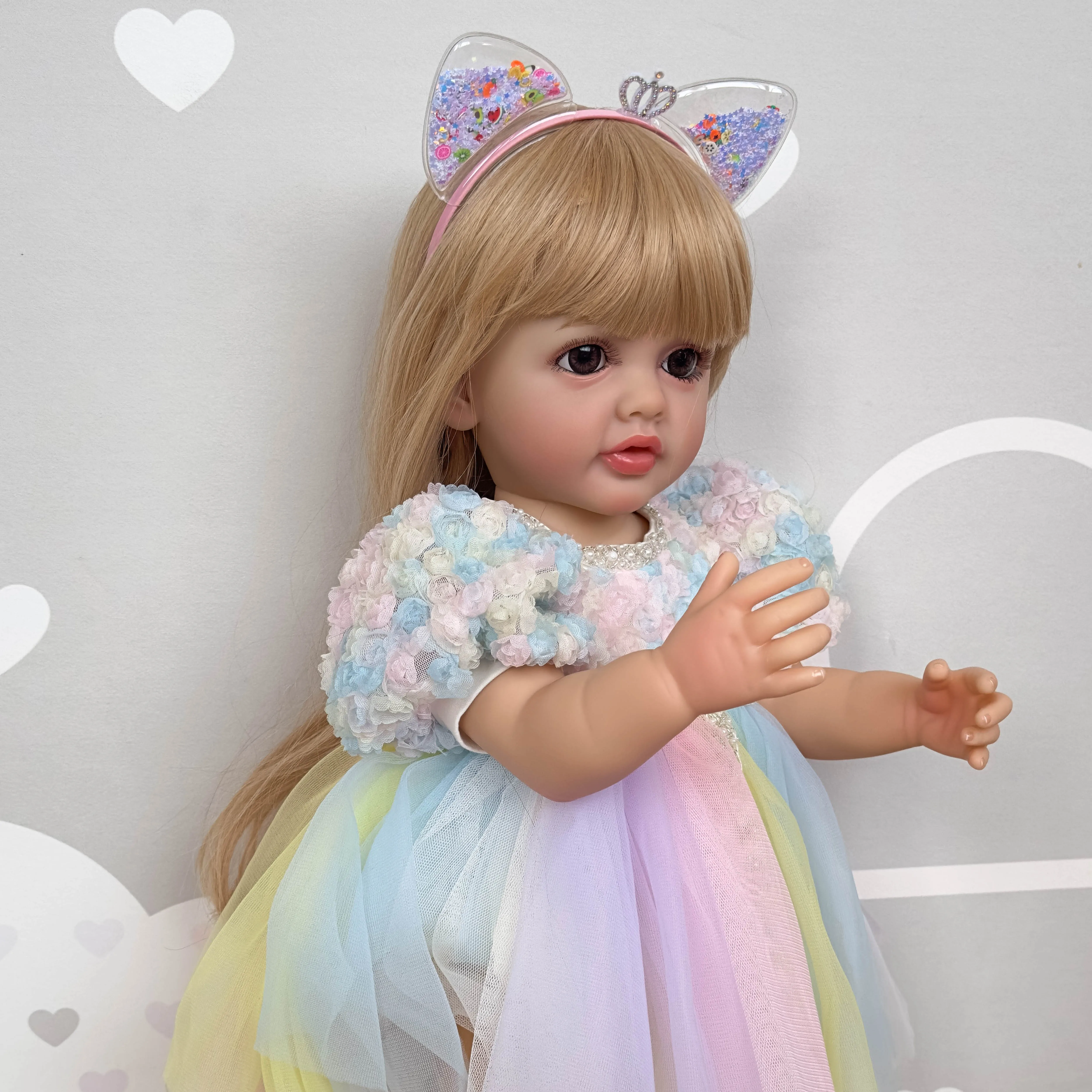 Jaunu 55cm pilna līmi princese lelle mērci un mērci rotaļu radošo un personalizētu dāvanu pavadījums