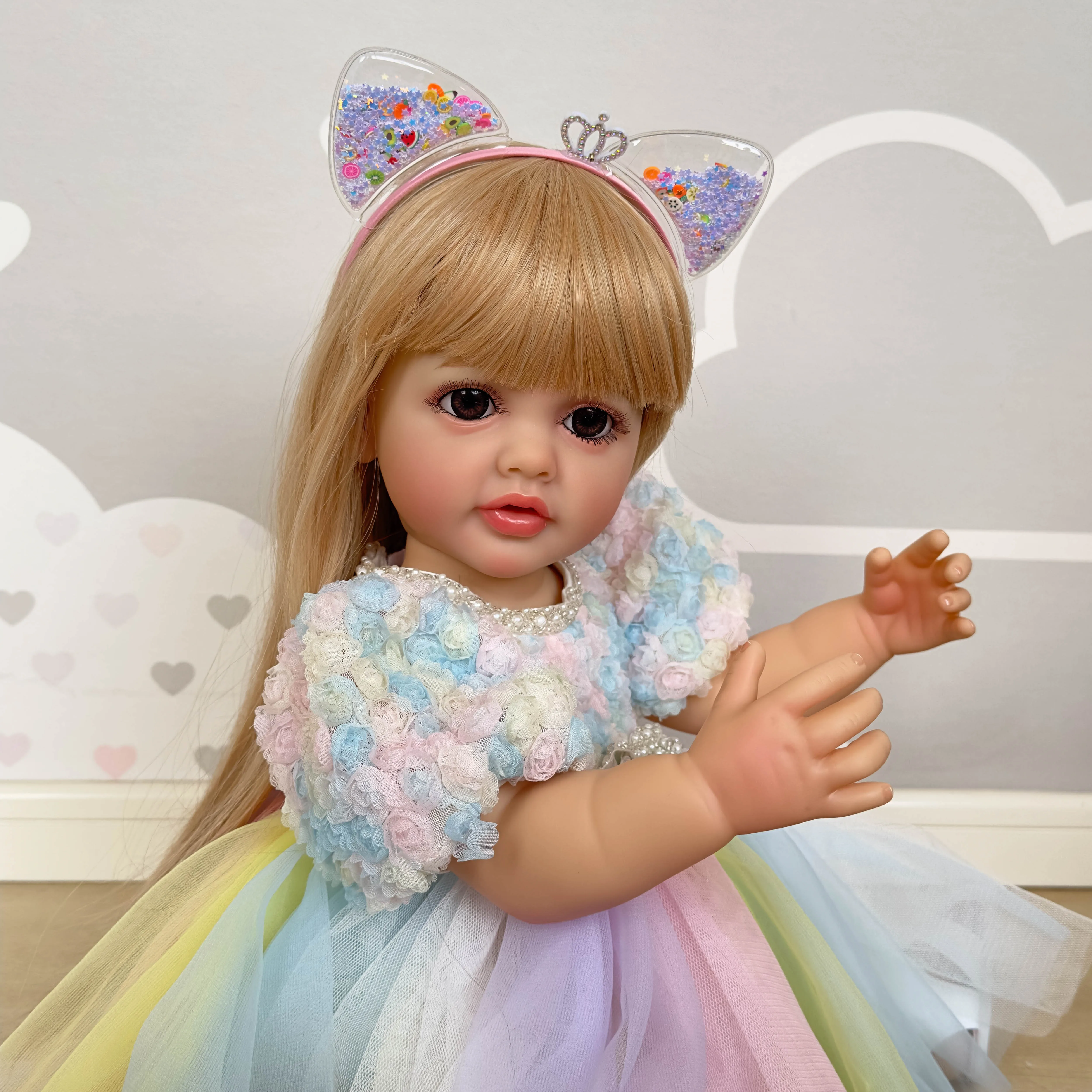 Jaunu 55cm pilna līmi princese lelle mērci un mērci rotaļu radošo un personalizētu dāvanu pavadījums