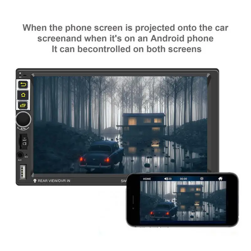 Touch Screen Auto Stereo Double Din 2 Sistēmas, kas Savietojamas 7 Collu HD Touchscreen Audio Uztvērēju Atskaņotājs Ar FM Radio Bluetoothes