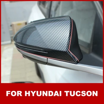 Attiecībā Par Hyundai Tucson 2021 2022 2023 Oglekļa Šķiedras Stils Auto Piederumi Atpakaļskata Spoguļa Vāciņš