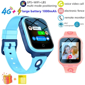 4G Kids Smart Skatīties Kameras SOS GPS, WIFI, Video Zvanu Ūdensizturīgs Uzraudzīt Dienesta Atrašanās vietu LBS Meitene Zēns Bērniem Smartwatch