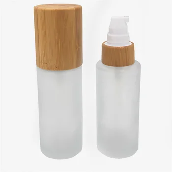 88pcs Gravēšana logo 120ml bambusa smidzināšanas pudeli, bambusa losjons matēta stikla pudelē ar sūkni, koka klp bambusa smaržu pudeles