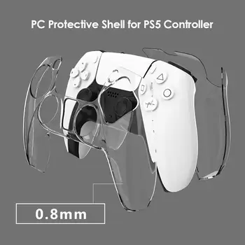 Caurspīdīgs DATORA Segtu Ādas PlayStation 5 DualSense Kontroliera Aksesuāri