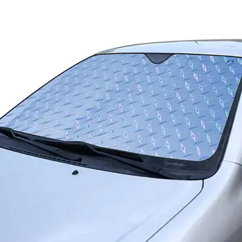 Saules Vairogs Automašīnas Vējstikla Akordeons Salokāms Vējstikla Segtu Saules Ēnā Auto Saulessargi Par Vējstikla 5-Iridescent Slāņu Auto