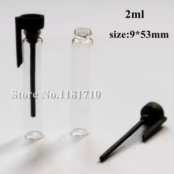 2 ML 3ML Smaržas Stikla Pudele Paraugu Pudelītēm ar Aizbāzni Smaržas Ēteriskās Eļļas Laboratorijas Šķidruma Mēģenē Izmēģinājuma