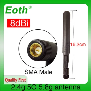 EOTH 2gab 2.4 g 5.8 g 8dbi antenas sma male wlan wifi dual band antene router antenas IPX ipex 1 SMA female bize pagarinātāja Vads