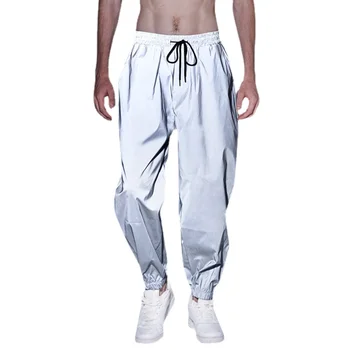 Jaunu Celana Panjang Musim Gugur Pria Celana Reflektif Celana Jogger Olahraga Kasual Hip Hop Neona Celana Olahraga Jalanan