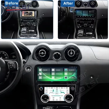 Dubultā Sistēma Android Radio Jaguar XJL XJ XJR 351 2010-2019 Auto Multimedia Player AC Panelis GPS Navigācijas Bezvadu Carplay
