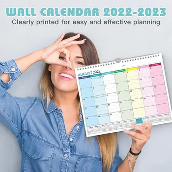 Diapazons 2022.07-2023.12 Galda Plānotājs Sienas Kalendārs 2022-2023 Angļu Kalendāra Spole Kalendāro Grafiku Organizators