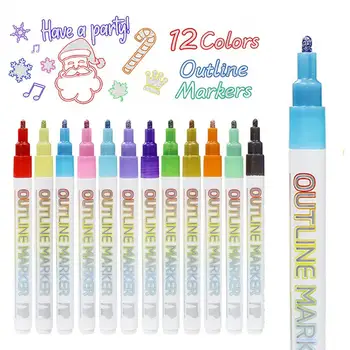 1 Uzstādiet Marķieri, Pildspalvas, Noderīgu DIY Spilgtu Krāsu Biroja Piederumi Luminiscences Pildspalvas Luminiscences Maker Pildspalvas
