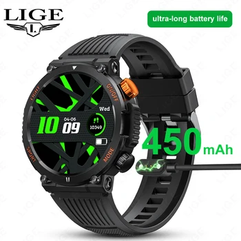 LIGE 2023 Smartwatch Smart Skatīties uz Vīriešiem Bluetooth Zvanu Fitnesa Skatīties uz Android un iOS Telefoniem Sporta Rokas Pulksteņi HD Ekrāns