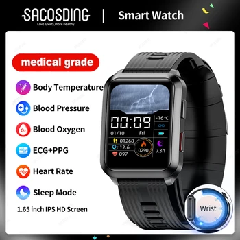 Veselības Smart Skatīties Gaisa Sūknis+Gaisa Sac Precīzu Asins Spiediena, Skābekļa Ķermeņa Temperatūra, Sirdsdarbības Bluetooth Smartwatches Par Huawei
