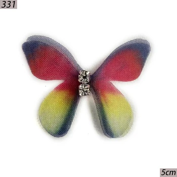 300Pcs Divās Kārtās Plāksteri Rhinestone Spīdīgu 3D Butterfly Aksesuārs Apģērbu Šūšanas Materiāliem, Kāzu Kleitu DIY
