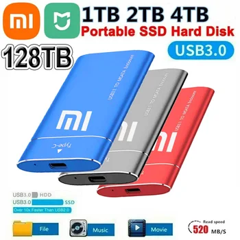 Xiaomi Mijia 2023 Portatīvo SSD 128TB Ārējās Mobilo Cietvielu Disku, Tipa K ātrgaitas 4TB Cietais Disks 8TB Klēpjdatoru Cieto Disku