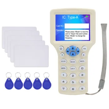 RFID Kopēšanas Aparāts 125KHz Atslēgu Kartes NFC Lasītājs Rakstnieks 13.56 MHz Šifrēts USB Programmētājs UID Kopiju Kartes Atzīmju