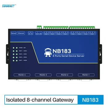 Modbus Vārti RS485/232, lai RJ45 Ethernet Pārredzamu Pārvades 8 Ceļu Sērijas Serveri CDSENET NB183 TCP, UDP MQTT HTTP Sargsuns