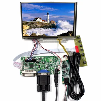DVI, VGA LCD Kontroles panelis Ar 7inch N070ICG-LD1 1280x800 IPS LCD Ar Touch Panel