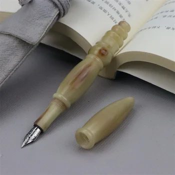 Augstas Kvalitātes N Āfrikas Govs Ragu Fountain Pen Radošās Rakstīšanas Pildspalva