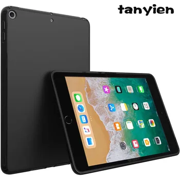 Tablet Case For Apple iPad 9.7 10.2 10.9 2020 2021 2022 3th 4 5 6 7 8 9 10 Paaudzes Mīksta Silikona Melns Apvalks