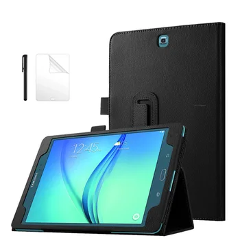 Magnētiskā PU Leather Case For Samsung Galaxy Tab P550 T550 SM-T550 9.7 collu Flip Stends PU Ādas Smart Cover Gadījumā