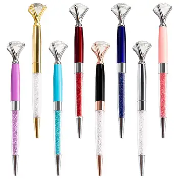 100pcs/daudz Reklāmas Liels Dimanta Kristāla Lodīšu Pildspalva Multi Krāsu Dimanta Kristāla Lodīšu Pildspalva Ar Pielāgotu Logo