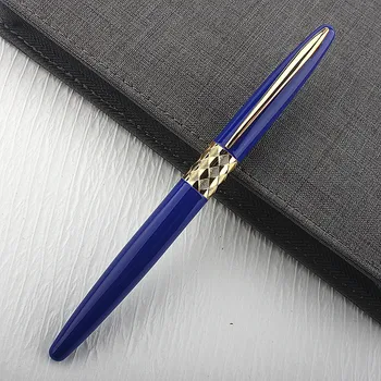 Luksusa Kvalitātes 8001 Zilā Apelsīnu Dāvanu Metāla Rollerball Pen BIROJA STUDENTU Šveice Matēta Paraksts Tintes Pildspalvas