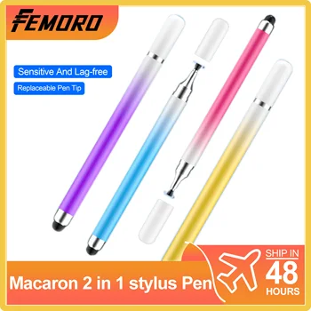Femoro Cepums Universālie 2 in 1 Stylus Pen Irbuli par Touch Screen Touch Zīmuli Visiem Ekrāniem Tablete Android Telefonu Aksesuāri