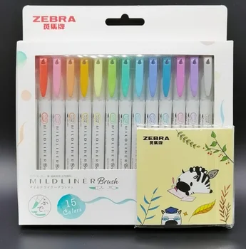 15-krāsu Kopumu Japāņu ZEBRA Suku Soft-devās Divreiz devās Atzīmētājs MILDLINER Fountain Pen Jaunu WFT8 Piemērots Studentiem