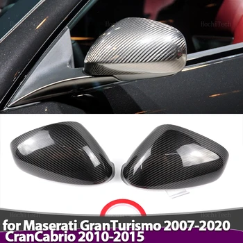 Nekustamā Oglekļa Šķiedras Sānu Ārējie Atpakaļskata Spoguļa Vāks Vāciņš Ielīmi, Maserati GT Gran Turismo GranTurismo 07-20 Gran Kabriolets 10-15