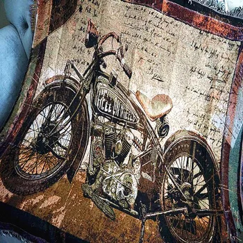 Noplucis šiks motociklu vintage kokvilnas paklāju Biezu segu, kaklasaišu krāsošanas Indijas stila gulta sega segtu Filcs gobelēns primitīvas dekori