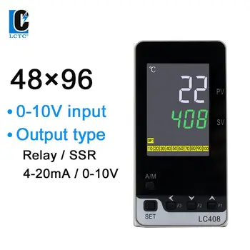 0-10V ieejas 48x96mm LCD digitālais inteliģentas pid temperatūras regulators SSR/Relejs/4-20mA/0-10V izejas