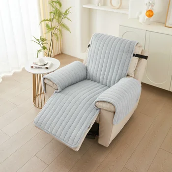 1 Sēdvietas Recliner Sofa Cover Trušu Plīša Slinks Puika Krēslā Sedz Bieza Plushs neslīdoša Dīvāns Slipcovers Mēbeļu Aizsargs